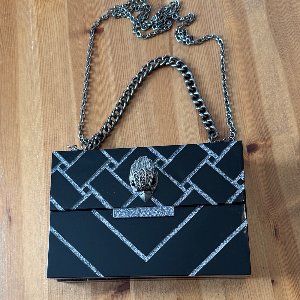 Kurt Geiger London Kensington Box Clutch with dust bag